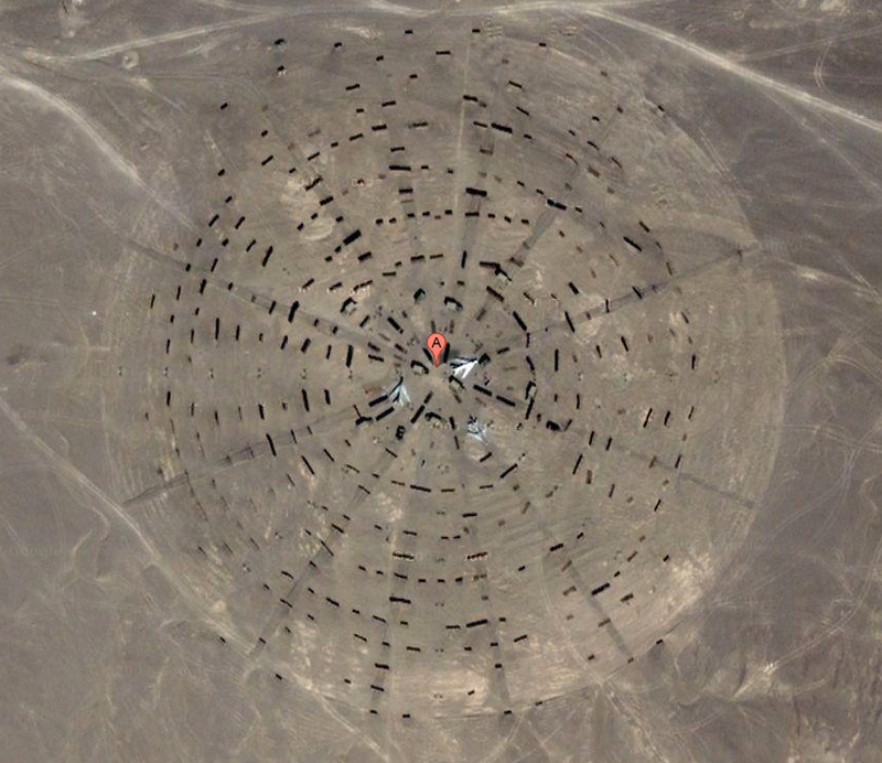 Illustration for article titled Why Is China Building These Gigantic Structures In the Middle of Nowhere?